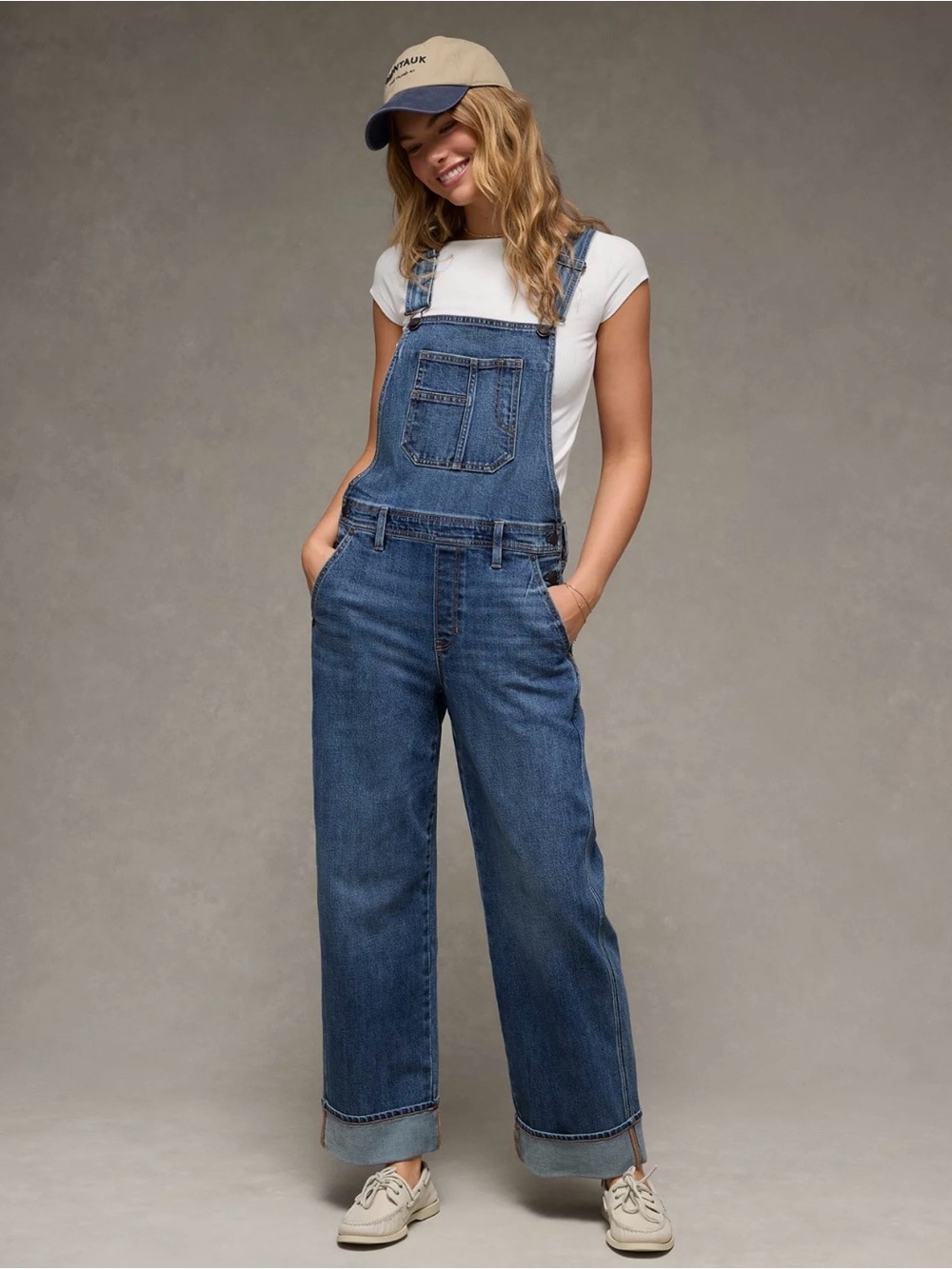 American Eagle Outfitters Blue Denim Overalls